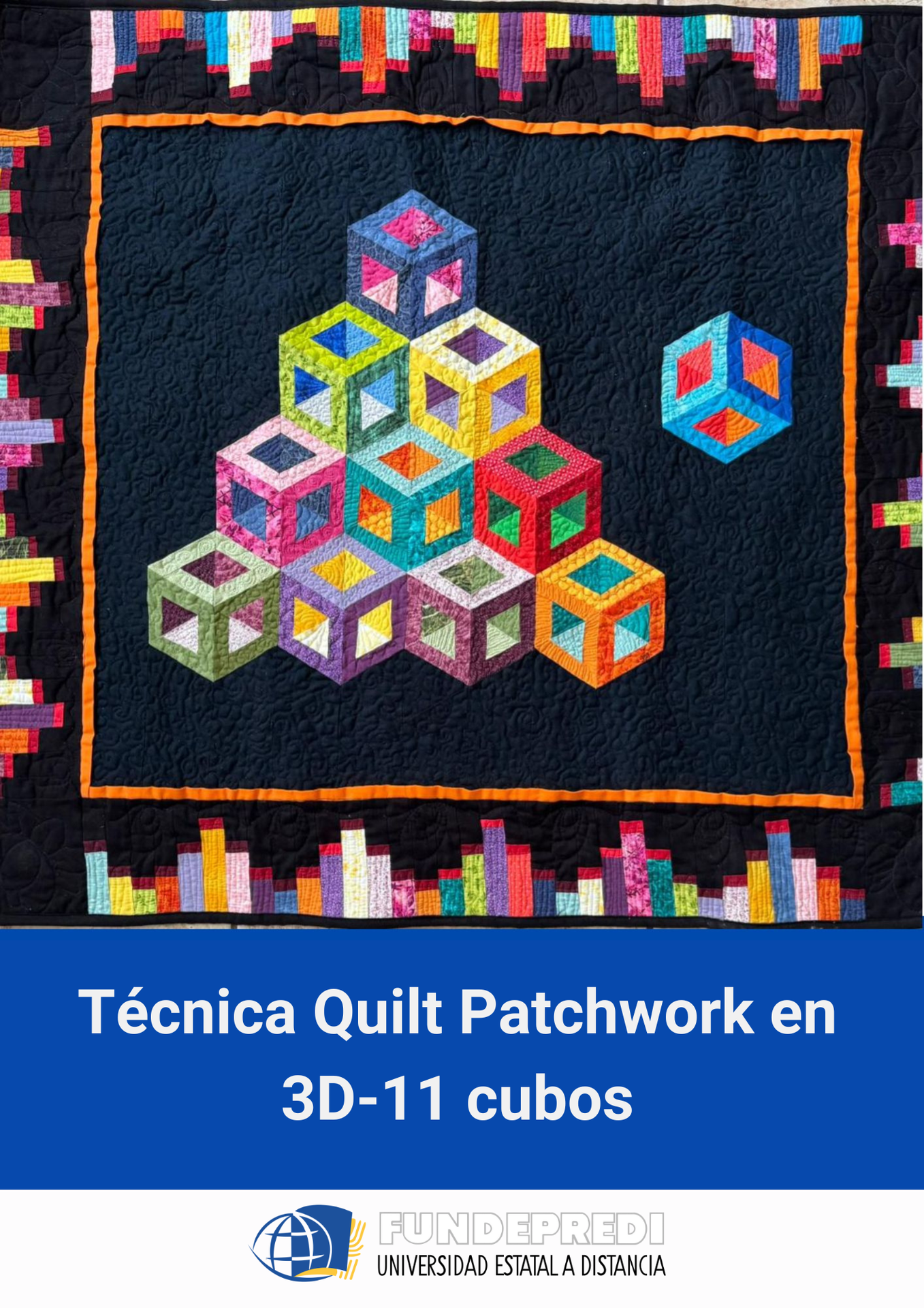 Técnica Quilt Patchwork en 3D-11 cubos
